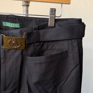 Lauren Ralph Lauren Black Belted Trousers Size 12
